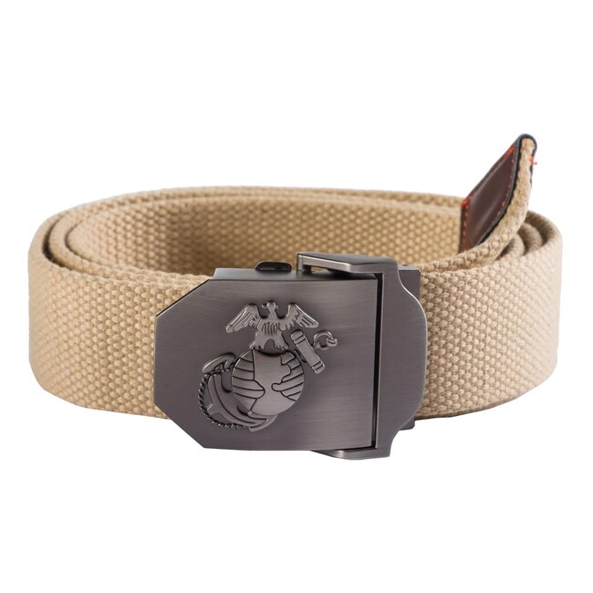 Nylon belt with metal buckle USMC, 4 coyote - AFG-defense.eu - army, military shop
