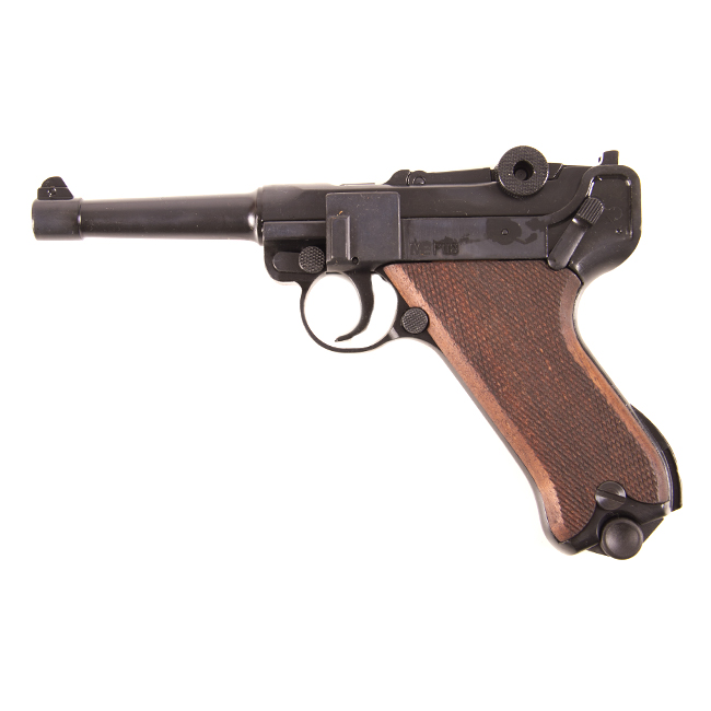 amanecer Agradecido Psicologicamente Gas pistol Cuno Melcher P08, black, cal. 9 mm - AFG-defense.eu