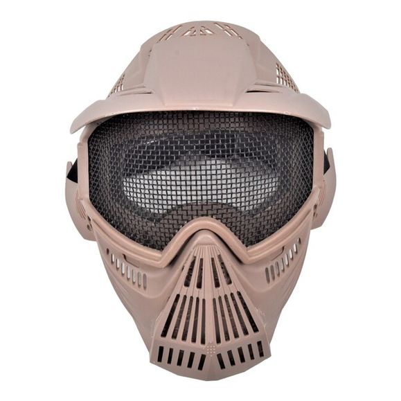Airsoft mask Wosport with mesh, tan