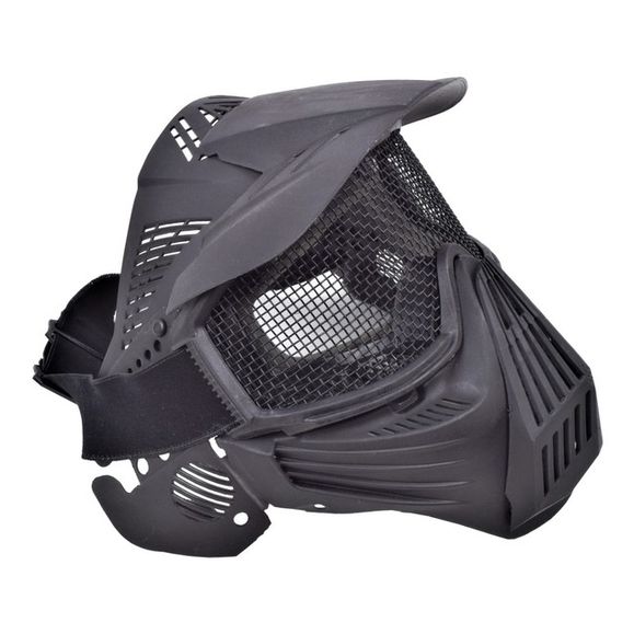 Airsoft Mask Wosport with mesh, black