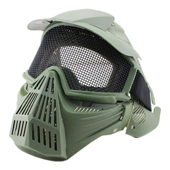 Airsoft Mask Wosport with mesh, green