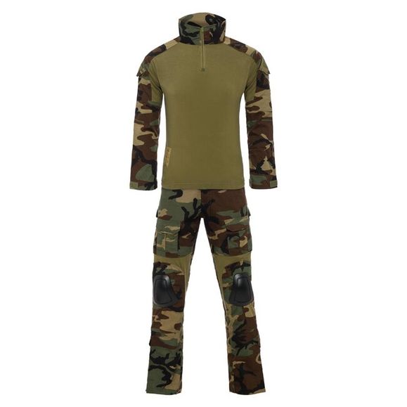 Combat uniform with pads JS-tactical Warrior, woodland