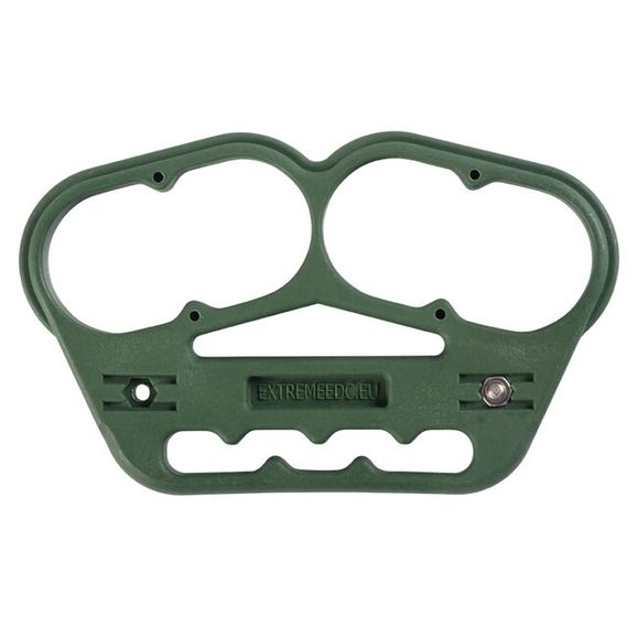 Brass knuckles with clip eXtreme EDC, green