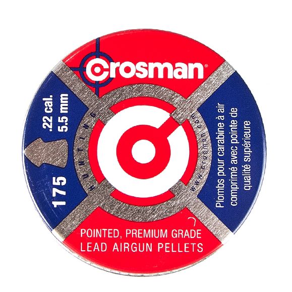 Pellets Crosman Pointed, 175 pcs, cal. 5,5 mm (.22)