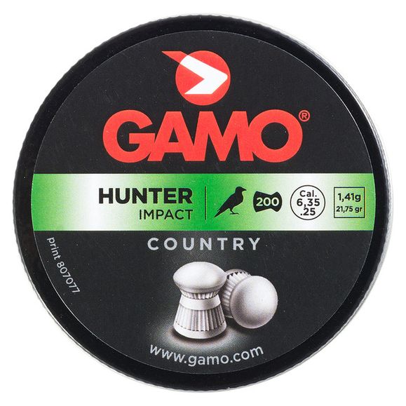 Pellets Gamo  Hunter Impact, cal. 6,35 mm (200 pcs)