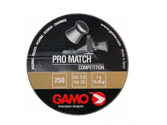Pellets Gamo Pro Match, 250 pcs, cal. 5,5 mm