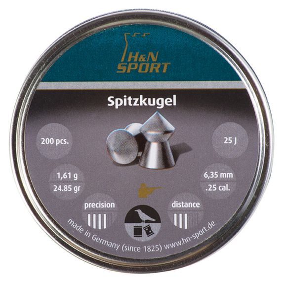 Pellets HN Spitzkugel, cal. 6,35 mm, 200 pcs