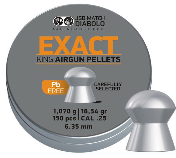 Pellets JSB Exact King Lead Free, cal. 6,35 mm, 150 pcs