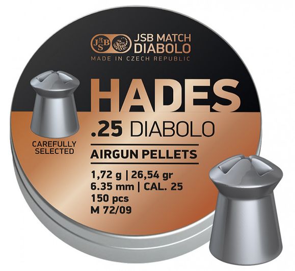 Pellets JSB Hades, cal. 6,35 mm, 150 pcs