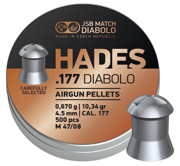 Pellets JSB Hades, cal. 4,5 mm, 500 pcs