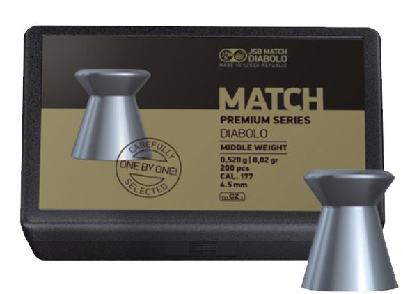 Diabolo pellets JSB Premium Match Middle, cal. 4,48 mm, 200 pcs