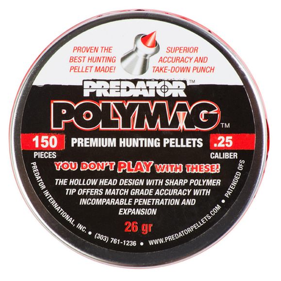 Pellets Predator-polymag, cal. 6,35 mm, 150 pcs