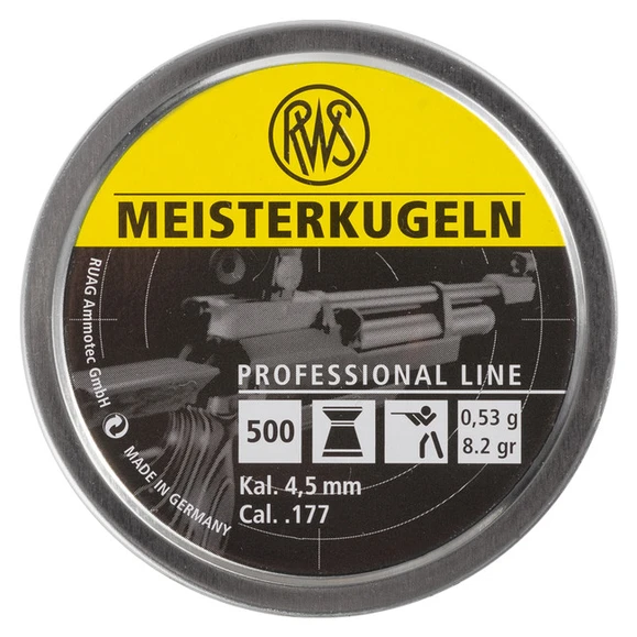 Pellets RWS Meisterkugeln, cal. 4,5 mm, 0,53 g.