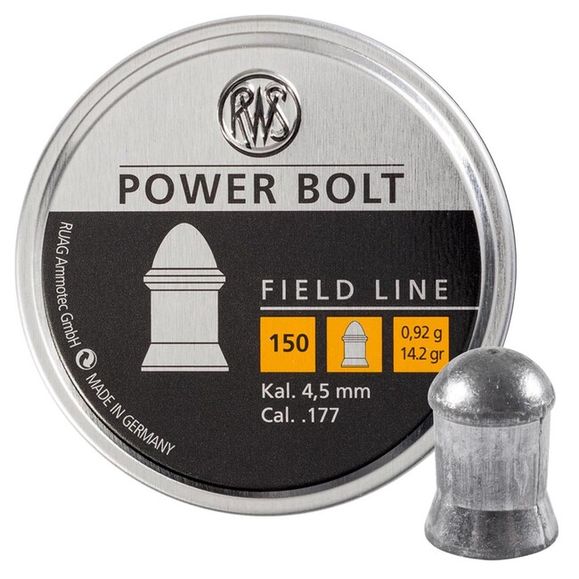 Pellets RWS Power Bolt, cal. 4,5 mm, 0,92 g, 150 pcs