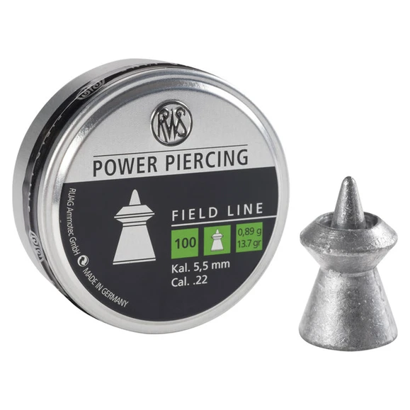 Pellets RWS Power Piercing, cal. 5,5 mm, 0,89 g.