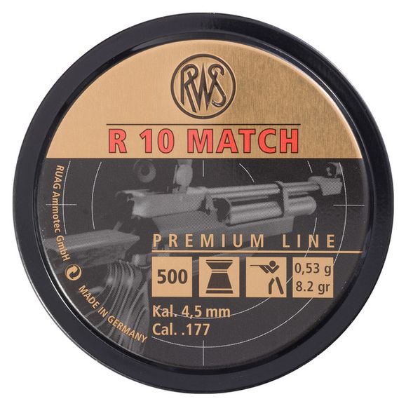 Pellets RWS R 10 Match, cal. 4,5 mm, 0,53 g