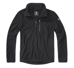 Fleece jacket Brandit Fleece Troyer, black