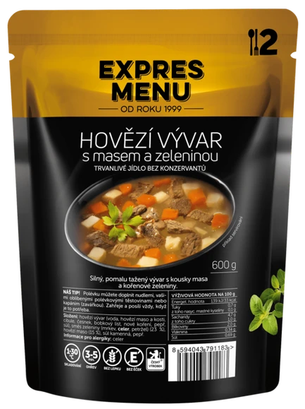 Beef soup with Vegetables, 2 servings