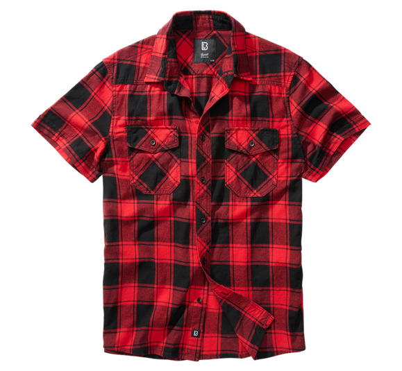 Shirt Brandit Check Sleeve, red-black