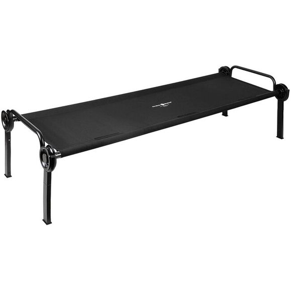 Cot with steel frame, black