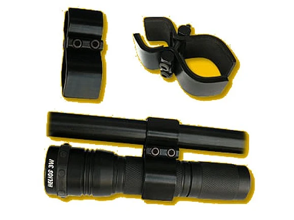 Mounting for tactical flashlight on the gun barrel LHR-25