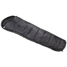 Sleeping Bag, 2-layer filling, mummy type, black