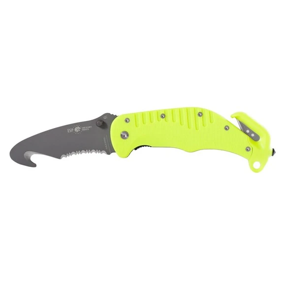 Rescue knife RKY-02, combi blade and yellow grip