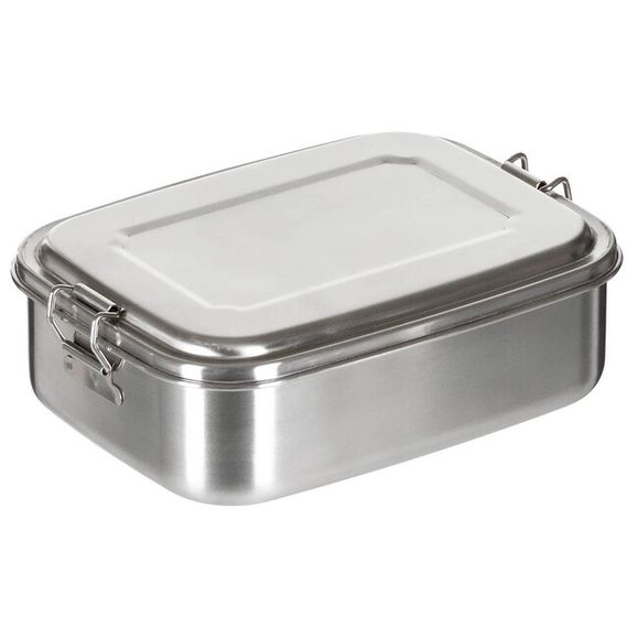 Lunchbox, stainless steel, large 18 x 14 x 6,5 cm