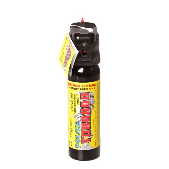 Defense spray OC TORNADO with light, 100 ml