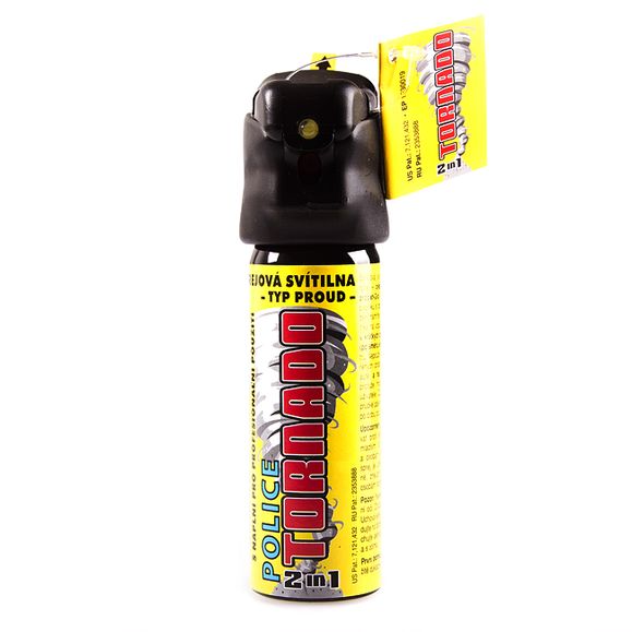 Defense spray OC TORNADO with light, 63 ml