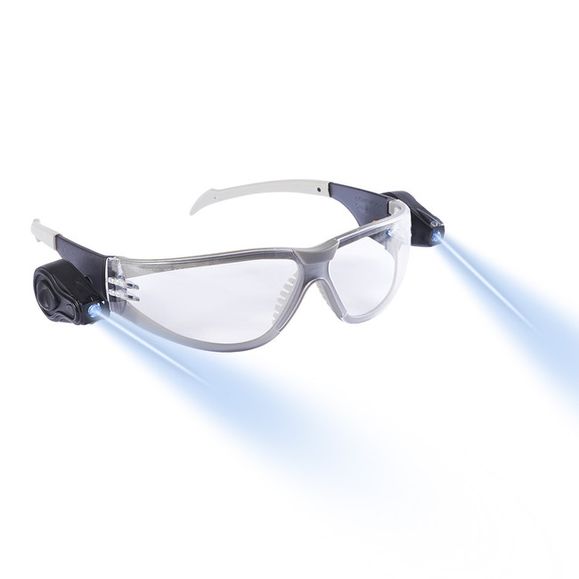Safety glasses clear with light