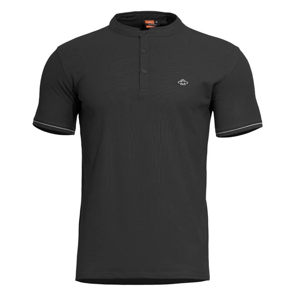 Men´s T-Shirt Pentagon Levantes Henley Stripes, black