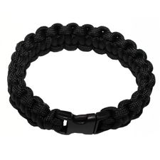 Paracord bracelet MFH with plastic closure, size L, black