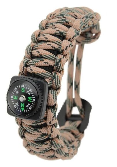 Paracord bracelet with compass