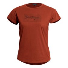 Women T-Shirt Pentagon Contour, maroon red