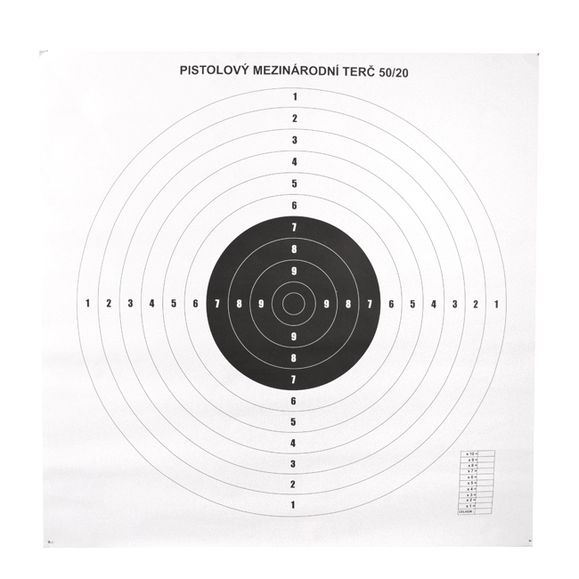 Pistol targets international 50/20