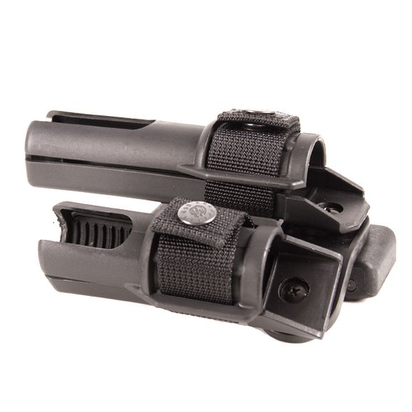 Plastic baton and flashlight holster, double, rotating BH-LH-15