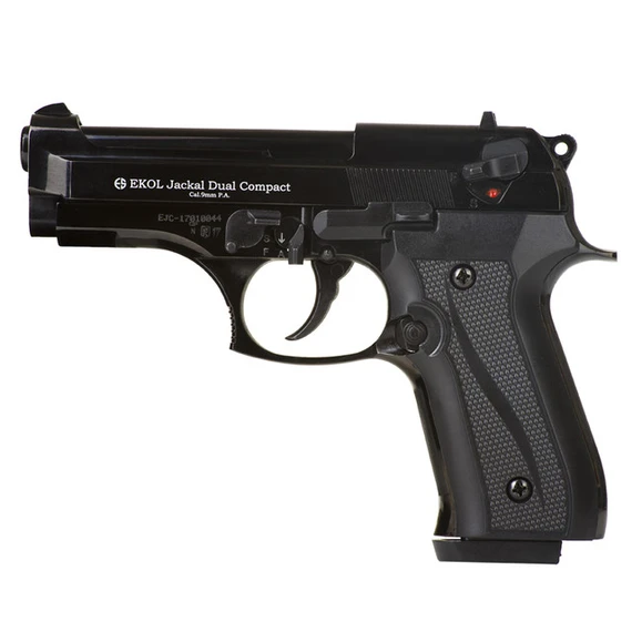 Gas pistol Ekol Jackal dual Compact, black, cal. 9 mm, Knall Full Auto