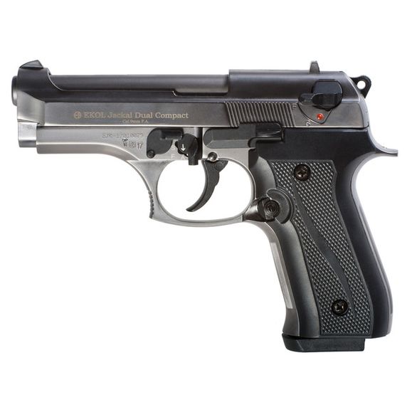 Gas pistol Ekol Jackal dual Compact, titanium, cal. 9 mm, Knall Full Auto