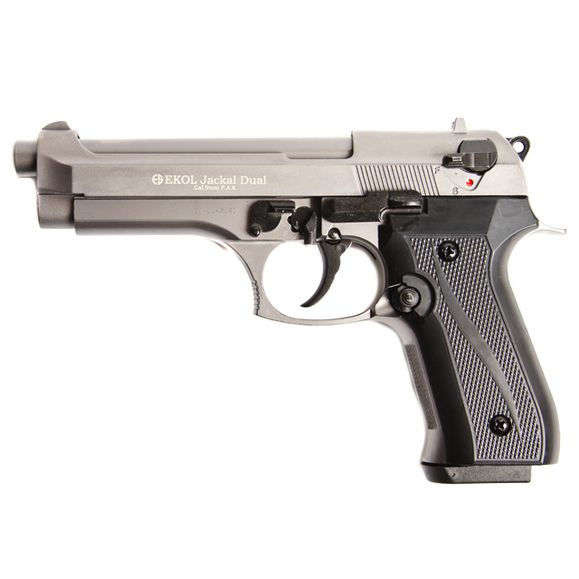Gas pistol Ekol Jackal dual, titanium, cal. 9 mm Knall Full Auto