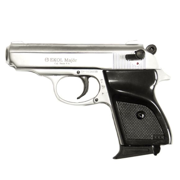 Gas pistol Ekol Major nickel, cal. 9 mm