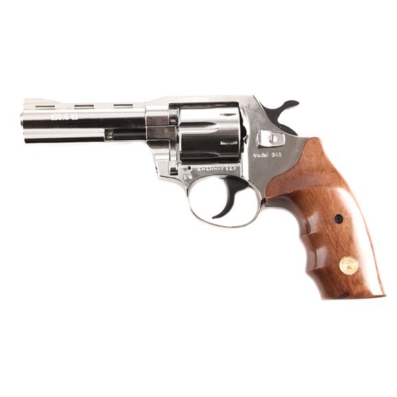 Gas revolver Alfa 040, nickel, wood, cal. 9 mm R Knall