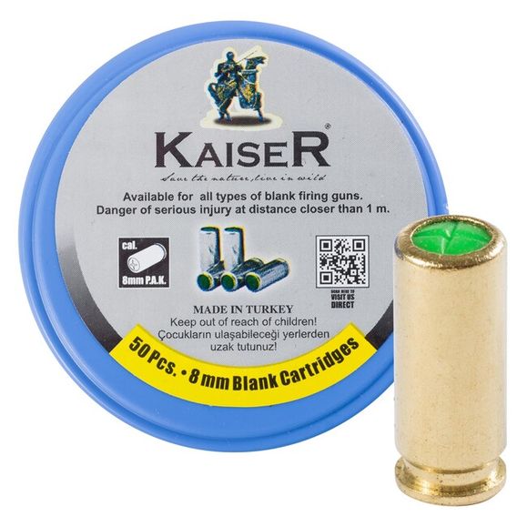 Blank cartridge KAISER 8 mm, 50 pcs