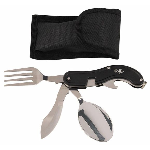 Folding cutlery set (4 in 1) with case