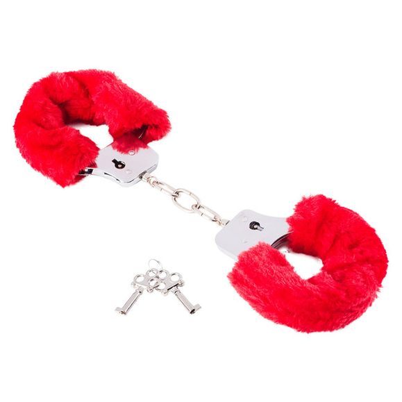 Handcuffs without fuse MFH, red