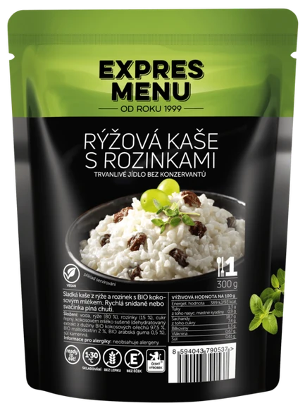 Rice Porridge with Raisins, 1 serving