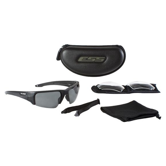 Shooting goggles ESS Crowbar, black with silver logo EE9019-02