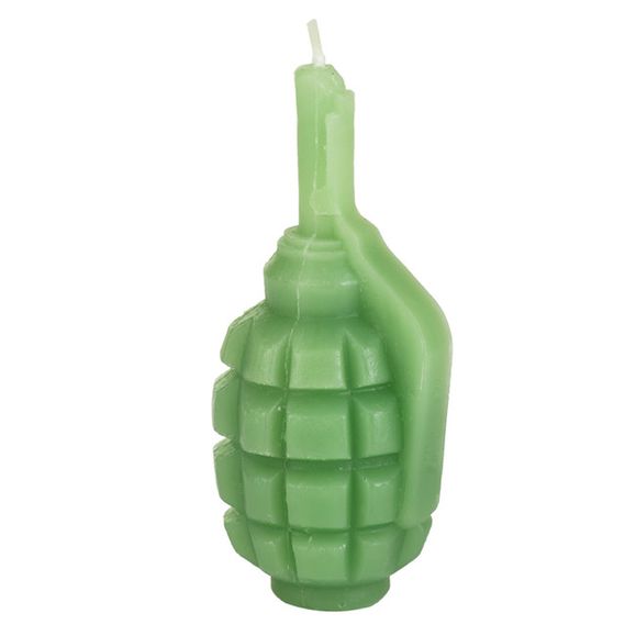Candle paraffin grenade F1 green