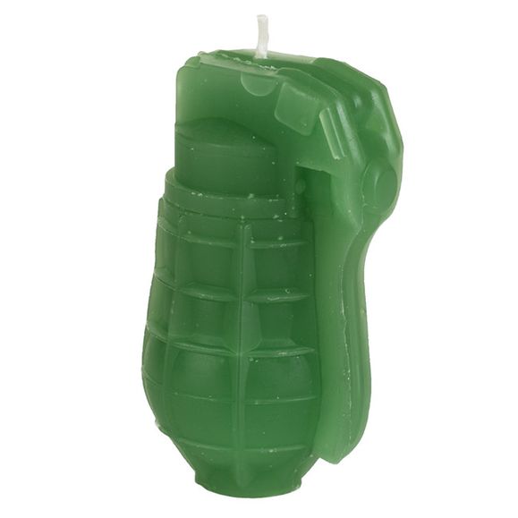 Candle paraffin grenade URG, green
