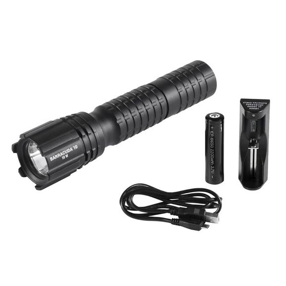 Tactical flashlight Barracuda 10 - 3 R with Cree chip and a charging adapter